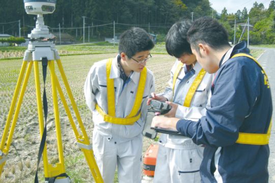 三角多角汎地球測位システム測量実習